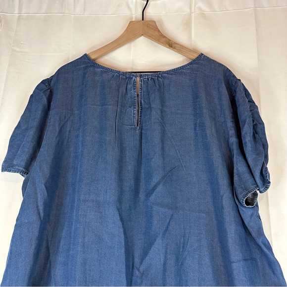 LC LAUREN CONRAD Women’s Size 2X T-Shirt Top Blouse Tee Chambray NWT - Picture 12 of 16